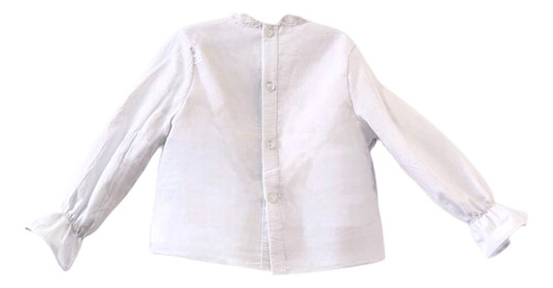 Blusa Nena Camisa Cuello Bordado Mangas Largas Niña