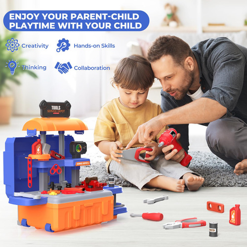 Juego De Banco De Herramientas Para Niños 3 En 1 Toystar Mod