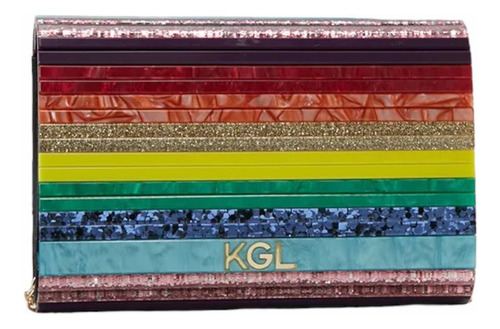 Kurt Geiger- Bolsa Clutch Arcoíris Original