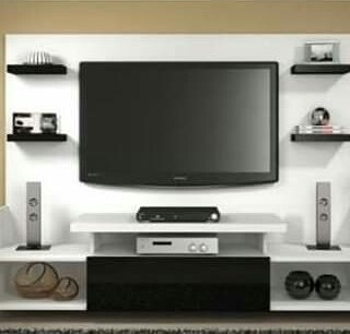 Mueble Centro De Entrenimiento Tv Moderno Consola Recibidor