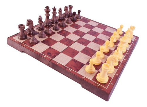 Imagen 2 de 9 de Jugo De Mesa Ajedrez Y Damas Magnéticos El Duende Azul 7416