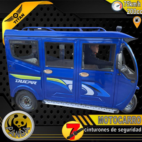 Triciclo Naftero 7 Pasajeros Motocarro Titan Panda 200cc 0km