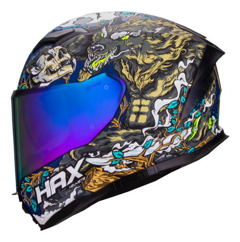 Hax Helmets. Casco Integral Dot + Ece 06. Force Night Legend
