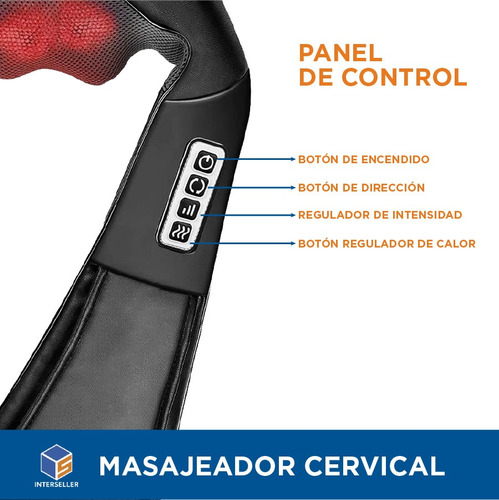 Imagen 2 de 8 de Masajeador Corporal Infrarrojo Spa Shiatsu Pies Cervical Es