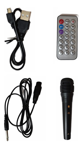 Imagem 5 de 5 de Caixa De Som Bluetooth Portatil Microfone Karaoke Max1958