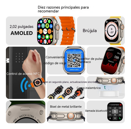 Hk9ultra2 Ai Exquisita Esfera Reloj Inteligente S9 Watch