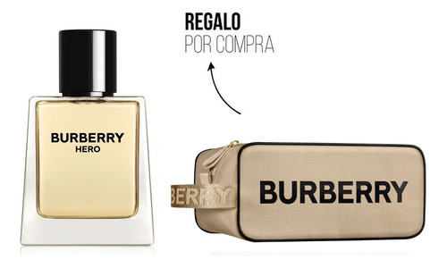 Set Perfume Hombre Burberry Hero Edt 100 Ml + Pouch