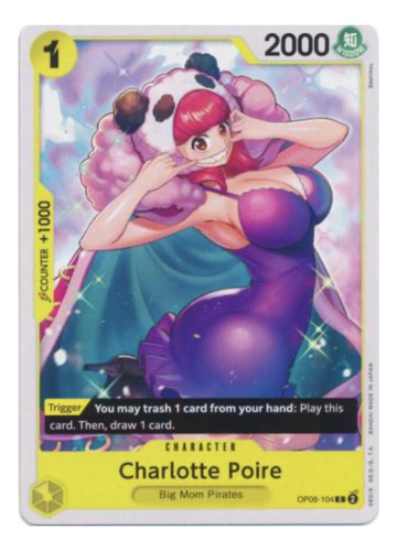 Tarjeta One Piece Charlotte Poire Op08-104 Common Two Legend