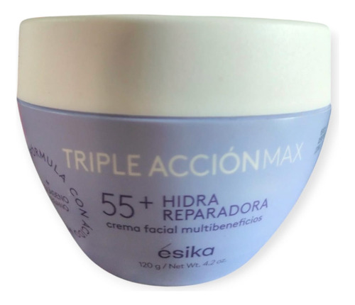 Crema Reparadora Acido Hialurónico 55+ Triple Acción Max 120 Madura Día/noche