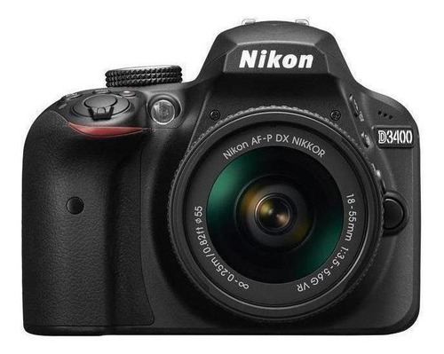  Nikon Kit D3400 + lente 18-55mm VR DSLR color  negro