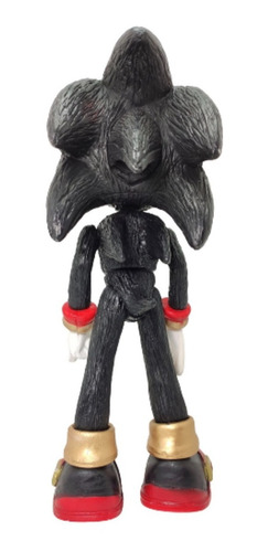 Figura Sonic Shadow Articulado Juguete Erizo Negr 27cm Envío