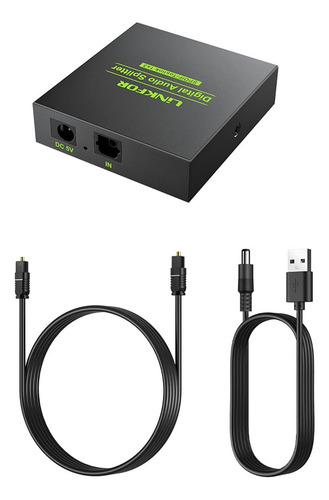 Power Dc Adaptador Splitter Audio Optico Spdif Divisor Tv