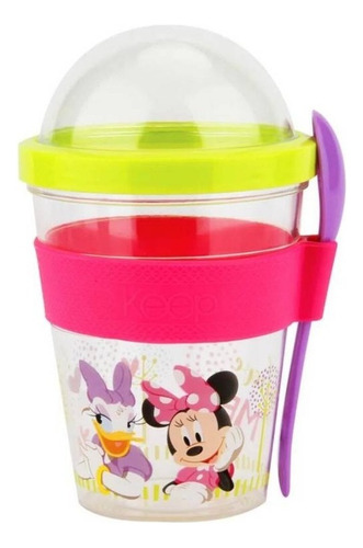 Vaso Yogurt To Go Cereal 450ml Minnie Mouse Con Cuchara