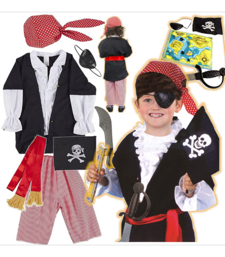 Disfraz De Pirata Super Completo 