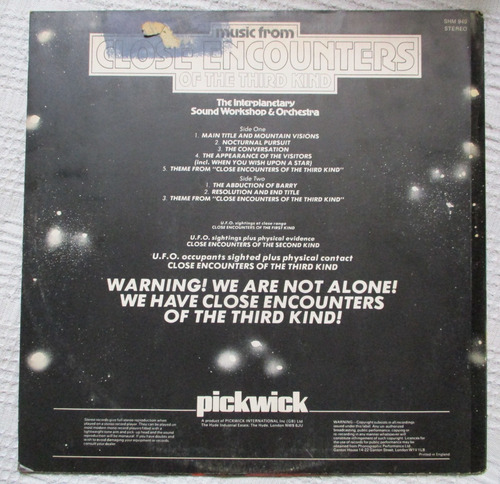 Music From Close Encounters Of The Third Kind (pickwick Eng)