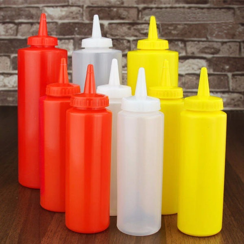 Paquete 6botellas Dispensadoras Despachadores Catsup Mostaza