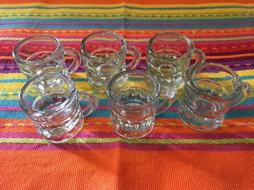 Jarritas Vasos Con Asa De Vidrio (precio Publicación X6)