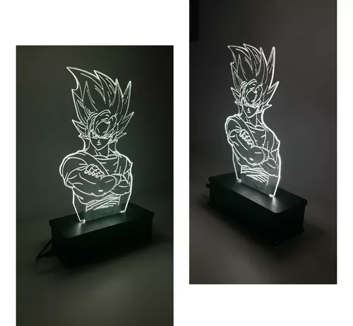 Luminária Led 3d, Vegeta, Dragon Ball Z, desenho, decoração, 16