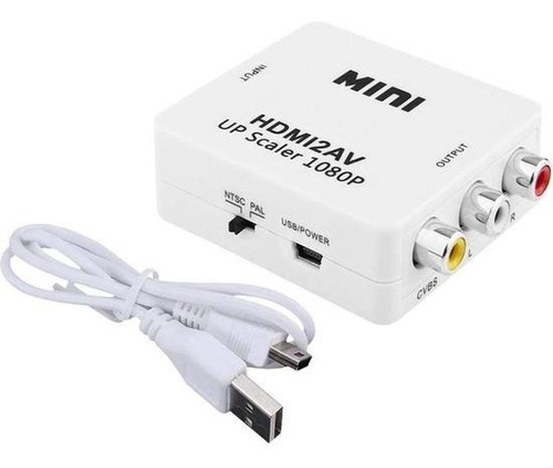 Conversor Hdmi A Rca Adaptador De Video Hdmi A Rca 720 1080p