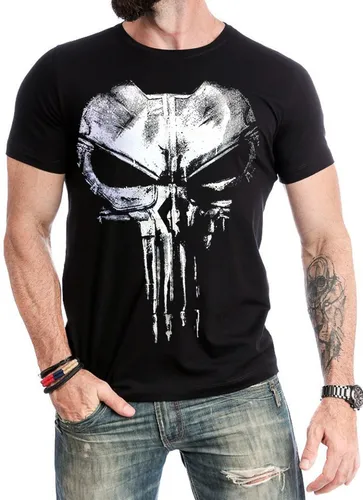 Camiseta The Punisher Marvel Camisa Justiceiro Caveira Geek