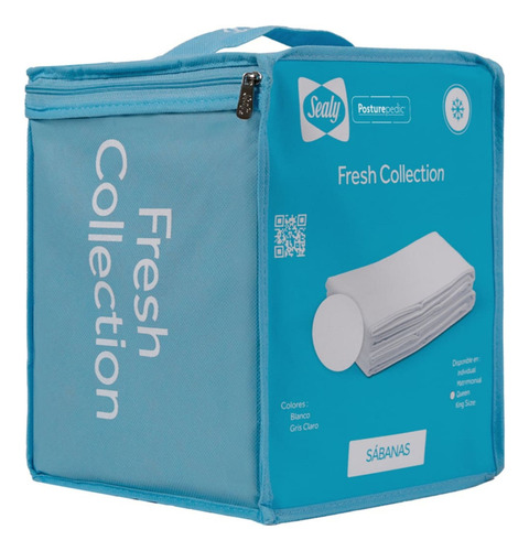 Sealy Fresh Juego de sábanas colchón queen color blanco lisa
