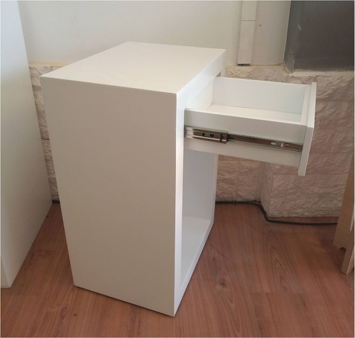 Imagen 4 de 9 de Mesa De Luz Laqueada 40x30x60 C/1 Cajon Moderna Minimalista