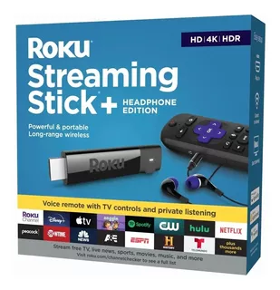 Smarter Roku Stick+ 3811r Hdr 4k + Headphone Hdmi Control Tv