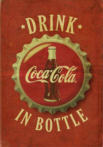  Adesivo Parede Decorativo Coca Cola Bebida Vintage
