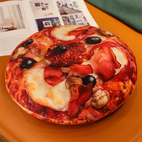 Almohada en forma de pizza sale