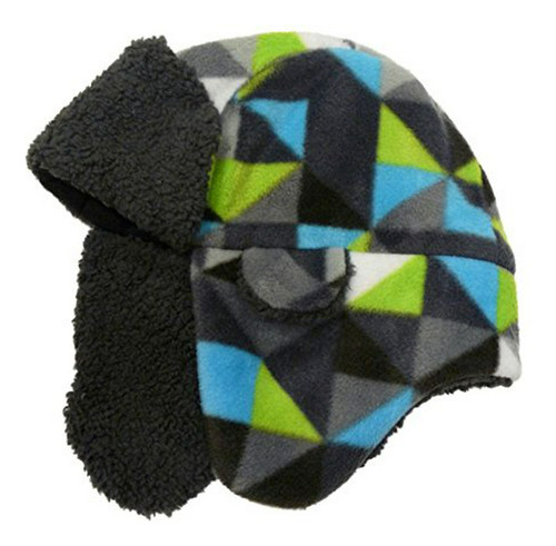 Aquarius Boys Gris & Azul Checkered Gorro Aviador Estilo Bea