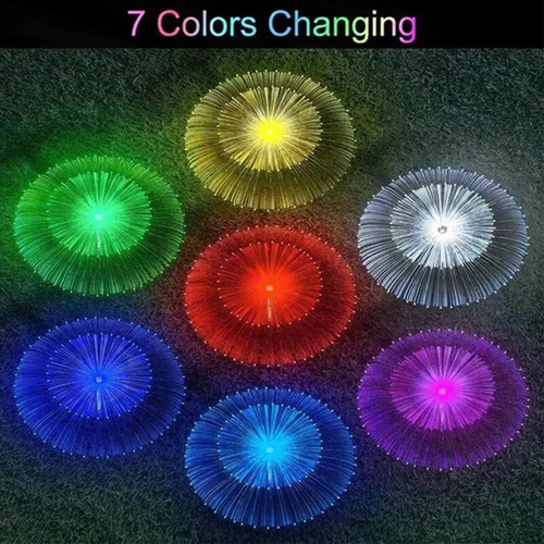 Loo 4 Peças De Luzes Solares De Fibra Óptica Para Decoração