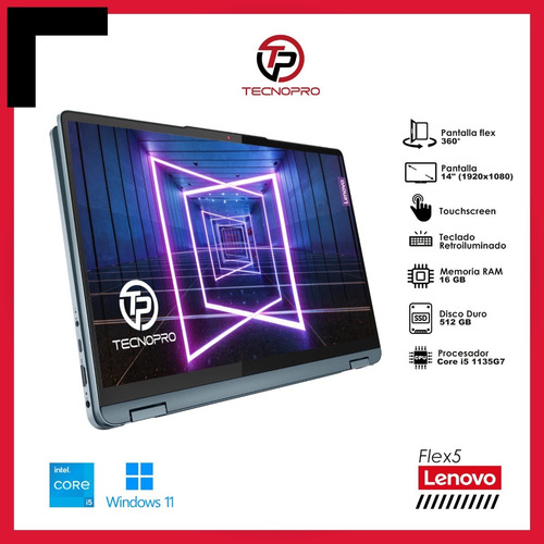 Imagen 3 de 8 de Laptop Lenovo 360 Core I5 11va 16gb Ram - 512gb Ssd + Touch