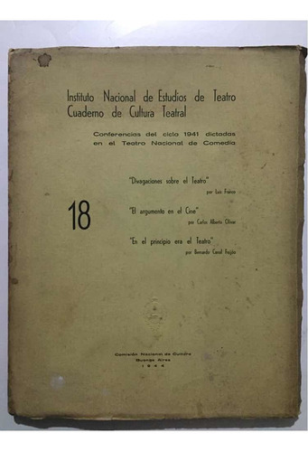 Conferencias 1941 Teatro Nacional De Comedia # 18