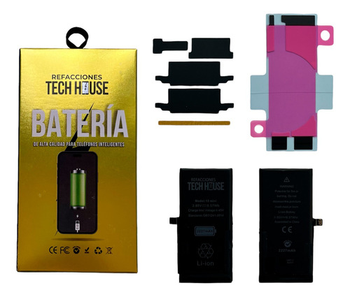 Bateria Tech House Crack Compatible Con Iphone12mini 2227mah