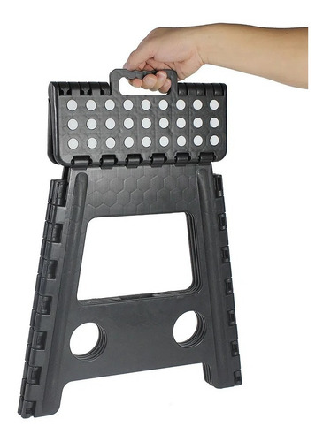 Imagen 6 de 6 de Banco Plegable 39cm Alto Negro