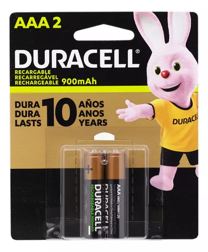 BLÍSTER 2 PILAS DURACELL RECARGABLES AAA 900mAh