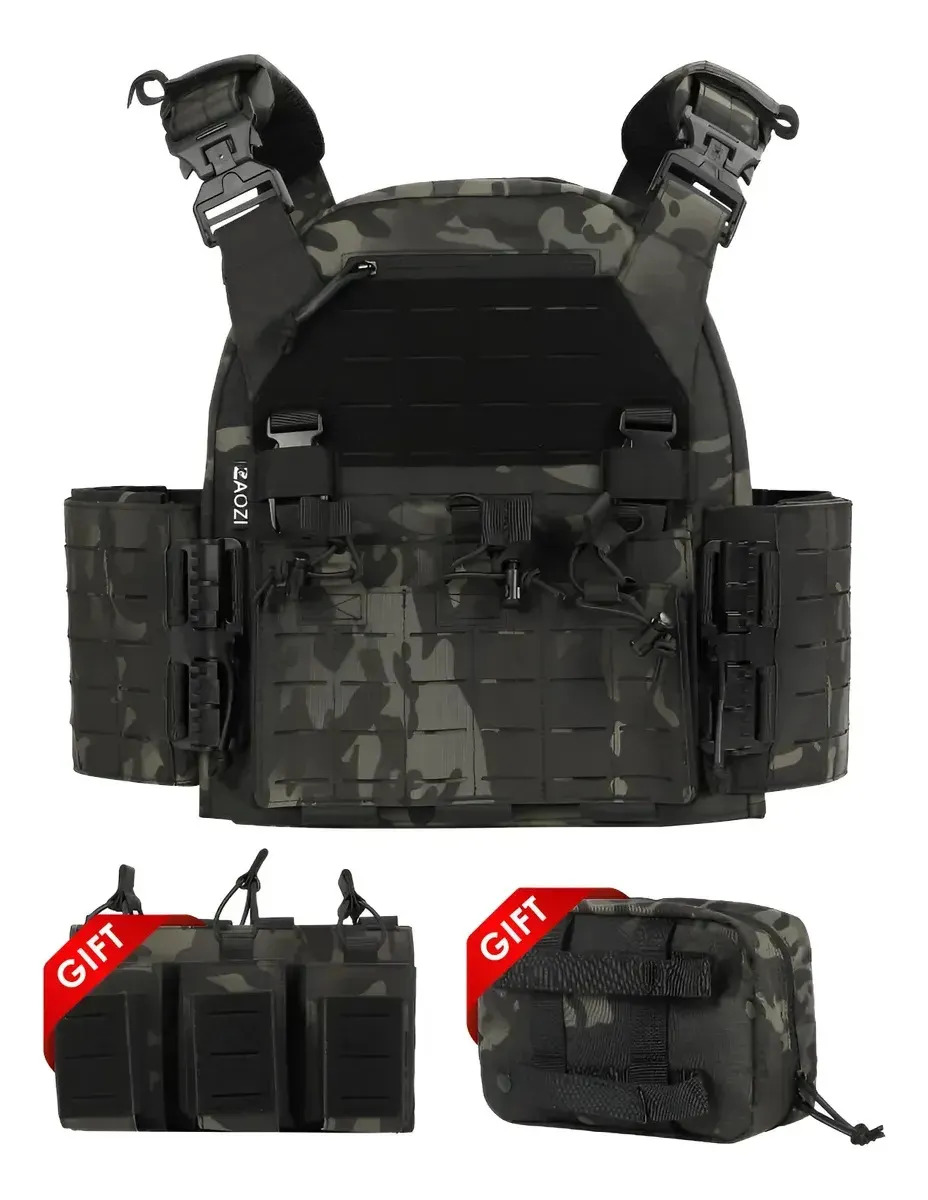 Chaleco Táctico NUSEEK para Airsoft y Paintball – Ajustable, de Nylón 1000D