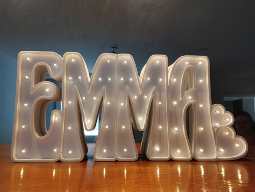Nombre Con Luces Led X 20 Cm 6 A 9 Letras Tu Nombre Pintado