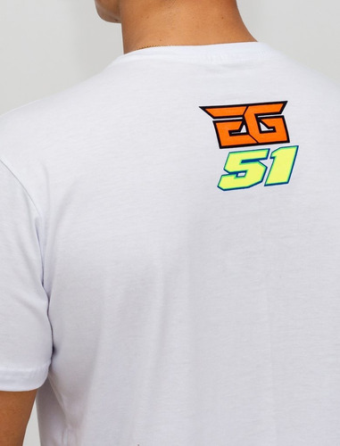 Imagem 4 de 5 de Camiseta Eric Granado Piloto Eric Preto Branco Fluo Oficial