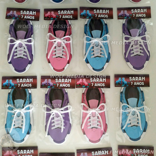 6 Patines Iman Souvenirs Cumpleaños Aprender Atar Cordones