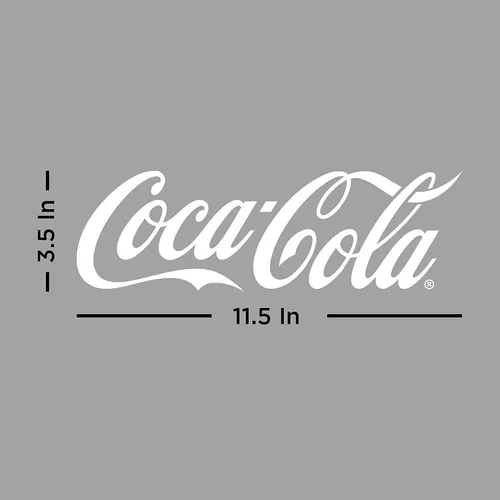 Calcomanías Vinilo Coca-cola Script Set 2 Blanco 29.2x8.9cm