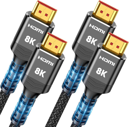 Cable Hdmi 2.1 De 8 K Trenzado Hdmi De Alta Velocidad 4k