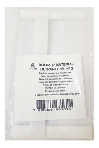 Bolsa P/ Material Filtrante Nº2 15x30