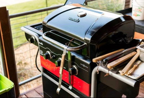 Parrillero Barbacoa Híbrida Gas Carbón Encendido Electronico