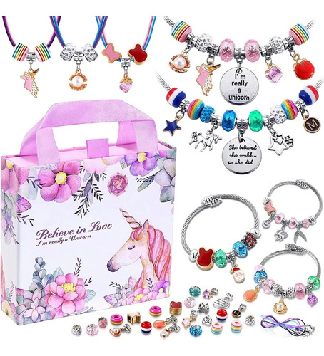 Kit Para Hacer Pulseras, Collares Para Niñas