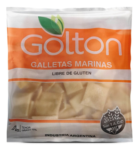 Galletas Marinas Tradicionales Libre De Gluten Golton 120g