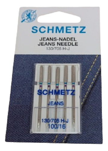 Schmetz Agujas Para Maquinas De Coser Jean 130/705 H J