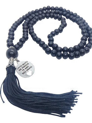 Imagem 2 de 8 de Kit Japamala 108 Contas De Madeira Ho Hoponopono + Pulseira