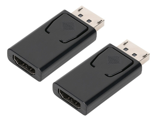 Adaptador Negro De Puerto De Pantalla Dp Macho A Hdmi Hembra