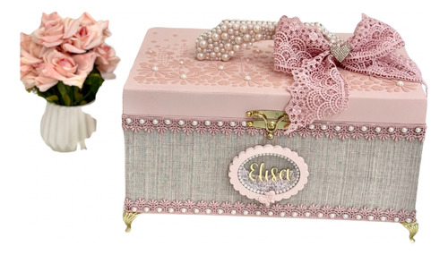 Caixa Em Mdf Personalizada/maleta/maes/lacos/bebe